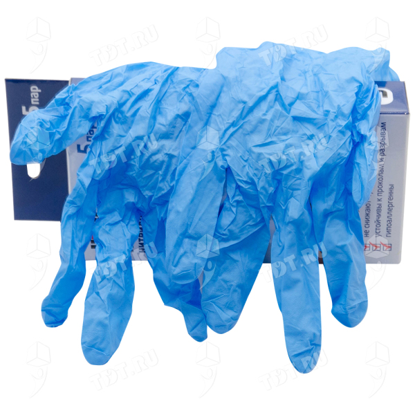Перчатки нитриловые универсальные Unibob, 5 пар