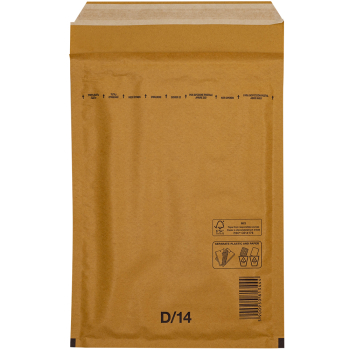Бурый крафт пакет с прослойкой, 20*27 см, D-14-G (D/1)