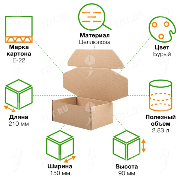Коробка №200 (премиум), 210*150*90 мм