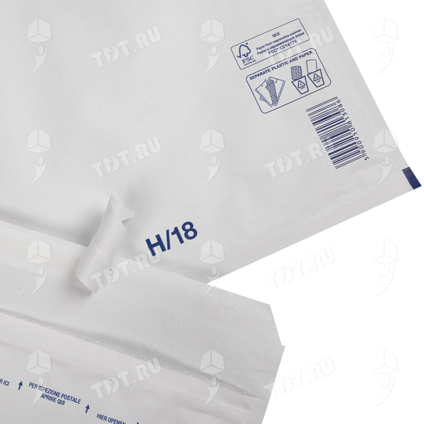Белый крафт пакет с прослойкой, 29*37 см, H-18 (H/5)