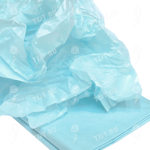Бумага тишью, голубая, 50*66 см, 20 г/м², 10 листов
