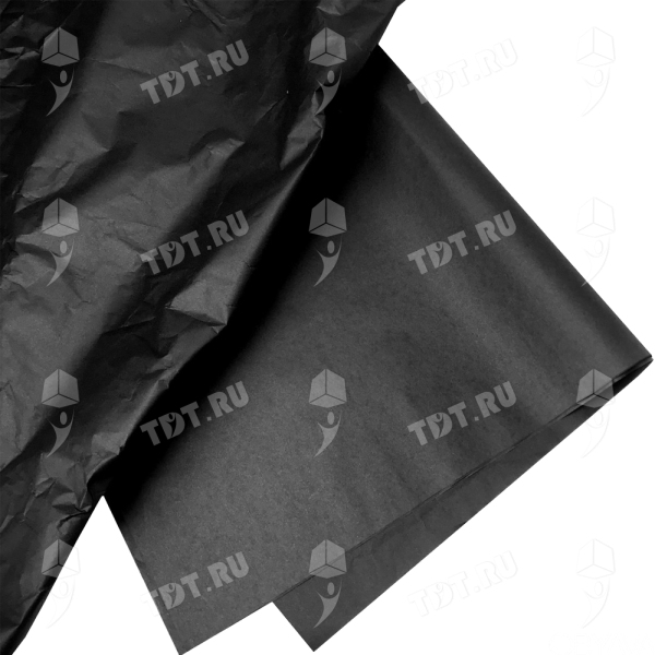 Бумага тишью упаковочная, черная, 50*66 см, 20 г/м², 10 листов