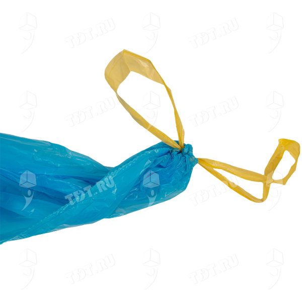 Мешки для мусора ПНД Komfi 30 литров с завязками, 50*60 см, голубые, 30 шт./рулон