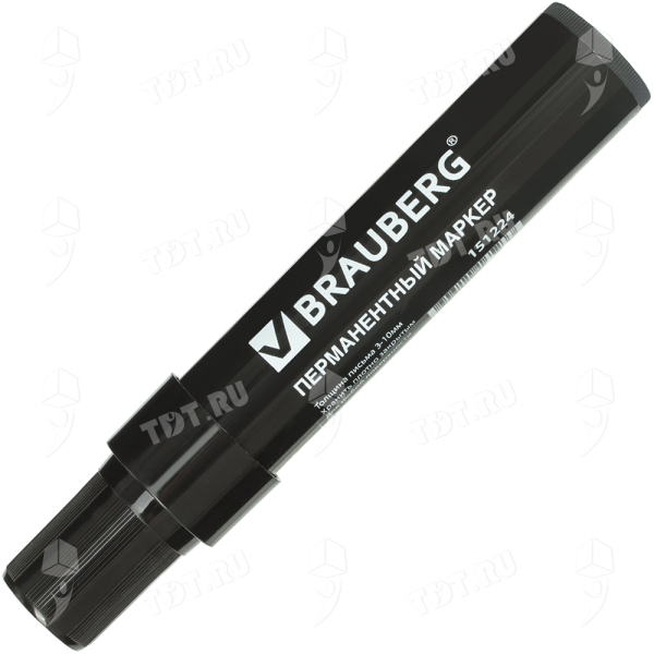 Маркер перманентный BRAUBERG «JUMBO», черный, 3-10 мм