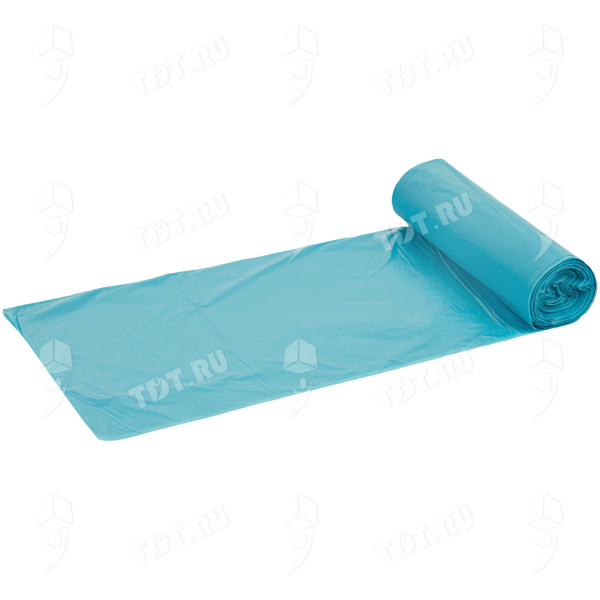 Мешки для мусора ПНД Komfi 120 литров, 70*100 см, голубые, 10 шт./рулон