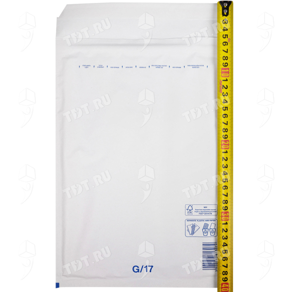 Белый крафт пакет с прослойкой, 25*34 см, G-17 (G/4)