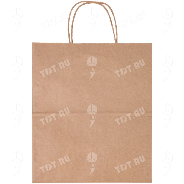 Крафт пакет с крученой ручкой, 70 г/м², 24*14*28 см
